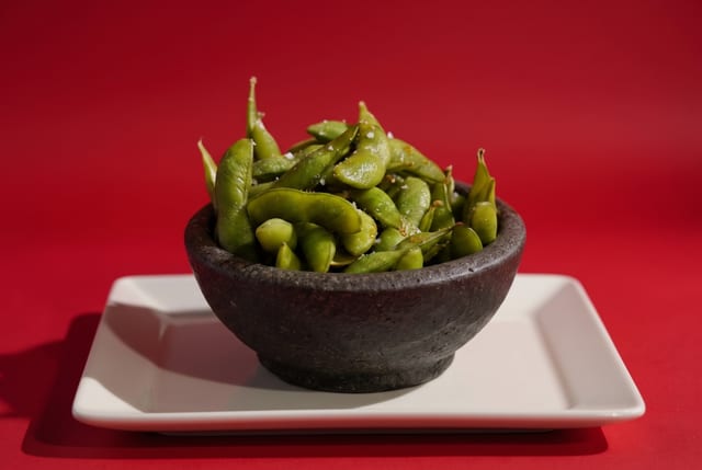 Steamed Edamame (GF).